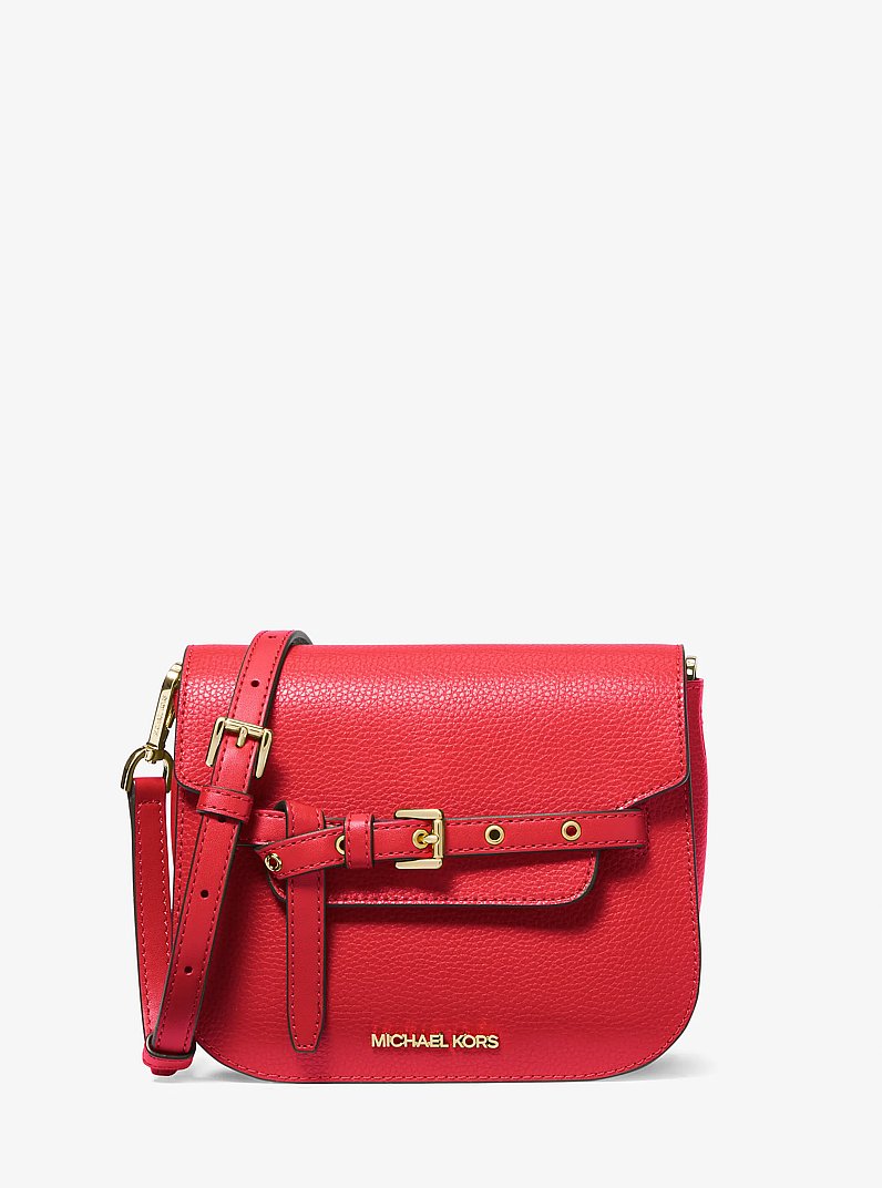 Emilia Small Leather Crossbody Bag in BRIGHT RED | Michael Kors