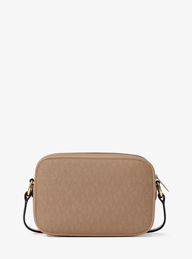 Jet Set Small Signature Logo Camera Crossbody Bag in CAMEL | Michael Kors