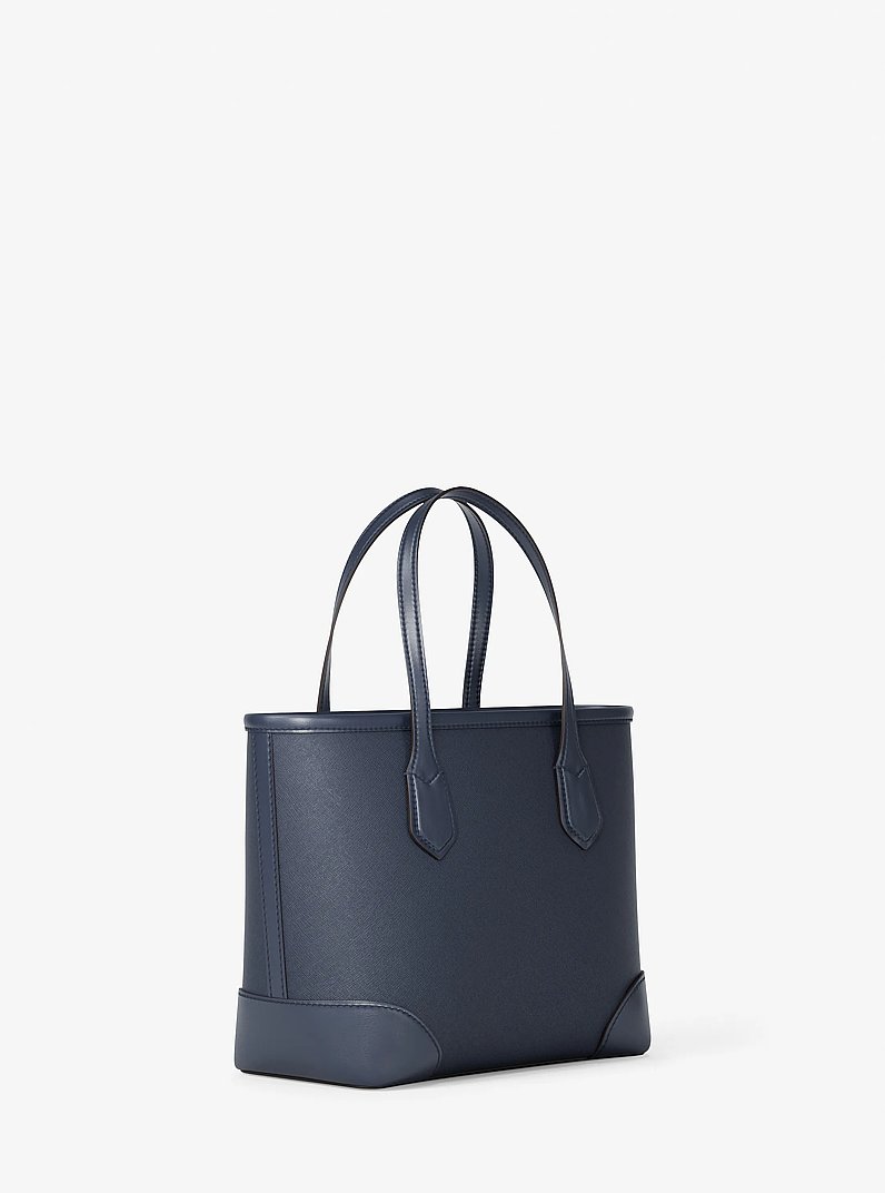 Eva Extra-Small Saffiano Leather Convertible Tote Bag in NAVY | Michael Kors