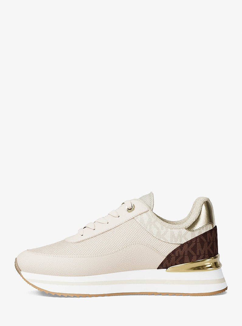 Hattie Mixed-Media Trainer in MARR&Oacute;N MULTICOLOR | Michael Kors