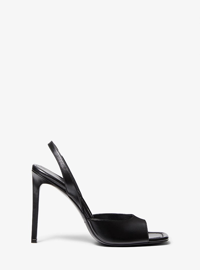 Marisa Leather Sandal in BLACK | Michael Kors