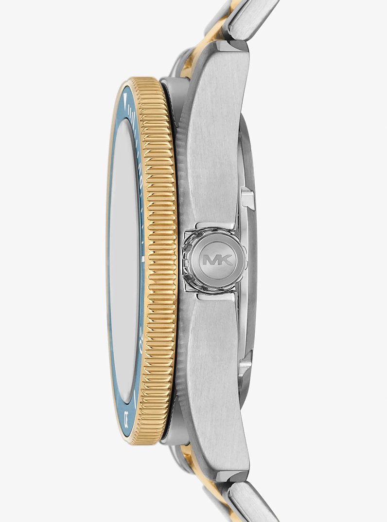 Oversized Maritime Two-Tone Watch in TWO TONE | Michael Kors