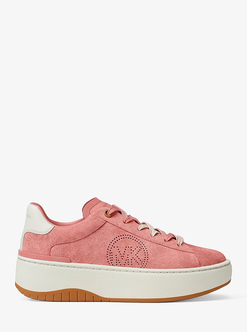 Sneaker Dottie in pelle scamosciata con plateau in ROSA PRIMULA | Michael Kors