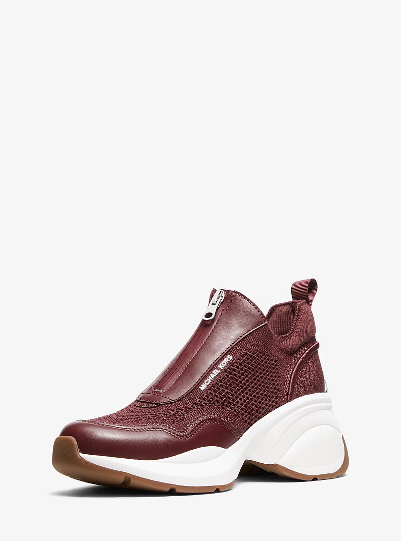 Zuma Mixed-Media Trainer in HUSK - Sale | Michael Kors Canada [CA]