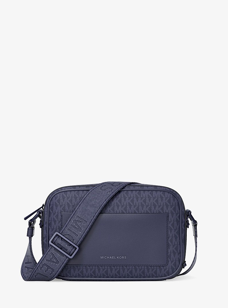 Grand sac &agrave; bandouli&egrave;re Maeve &agrave; logo Signature in DRESS BLUES | Michael Kors