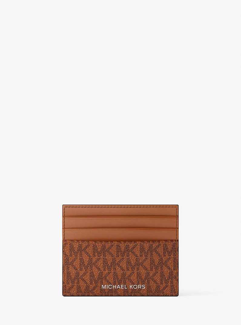 Pebbled Leather Billfold Wallet and Signature Logo Card Case Gift Set in LT CRM/LUGG | Michael Kors
