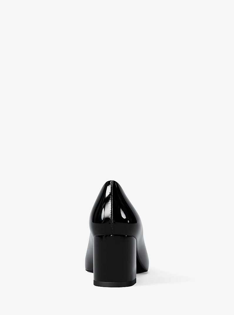 Dori Patent Block Heel Pump in BLACK | Michael Kors