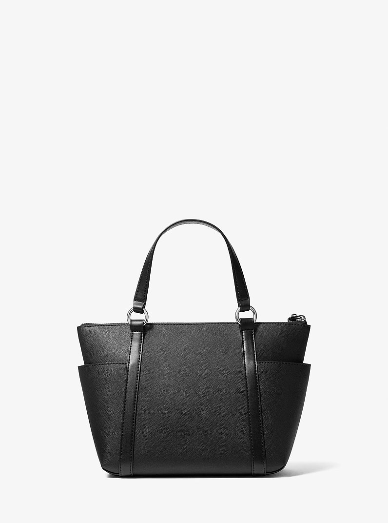 Mała torba tote na zamek Sullivan ze sk&oacute;ry saffiano in CZARNY | Michael Kors