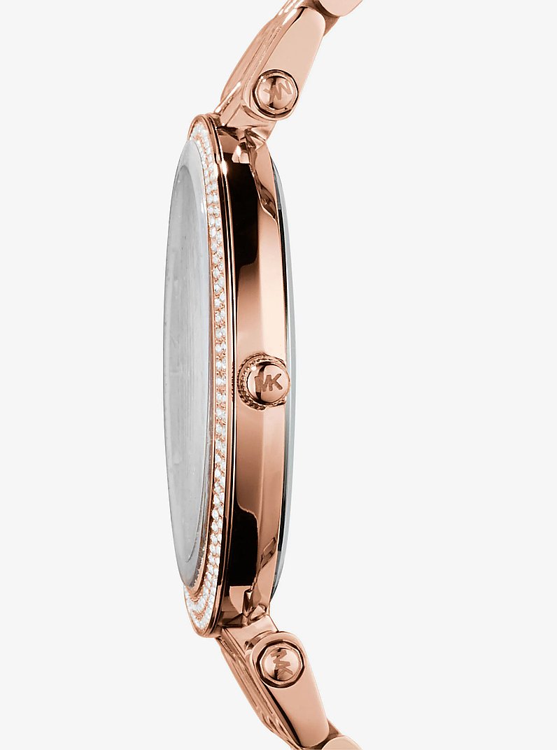 Darci Pav&eacute; Rose Gold-Tone Watch in ROSE GOLD | Michael Kors
