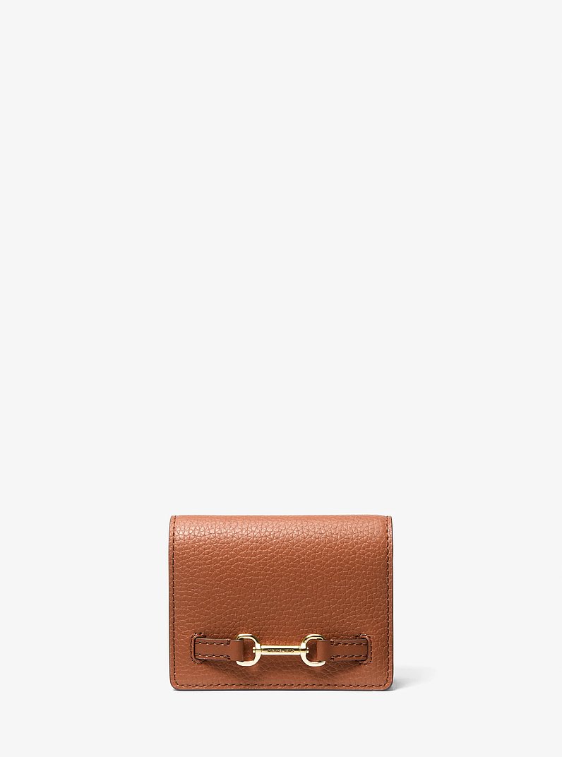 Carson Small Pebbled Leather Wallet in LUGGAGE | Michael Kors