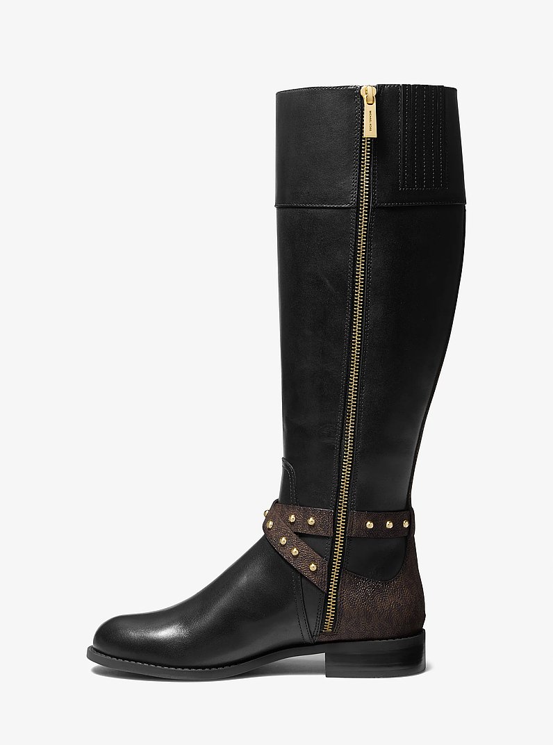 Kincaid Riding Boot in BLK/BROWN | Michael Kors