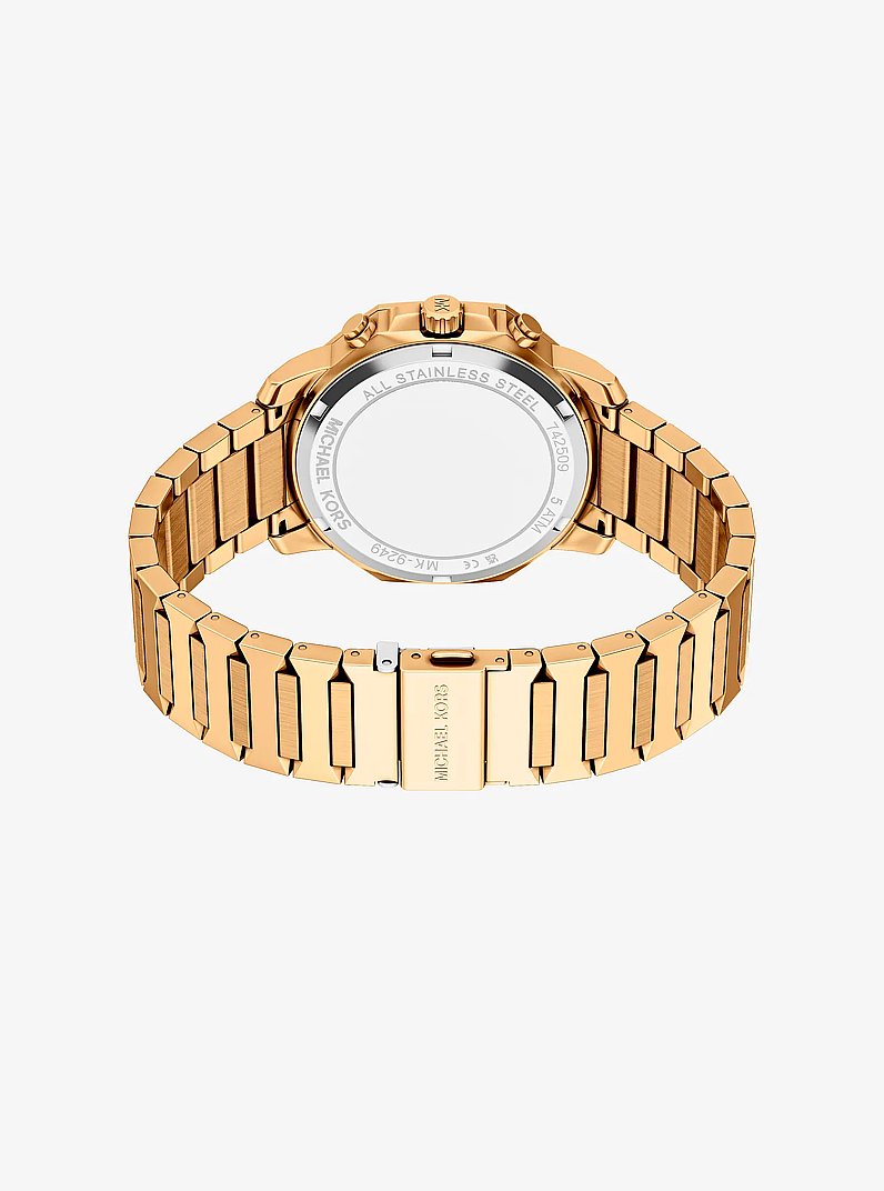 Oversized Prescott Gold-Tone Watch in GOLD | Michael Kors