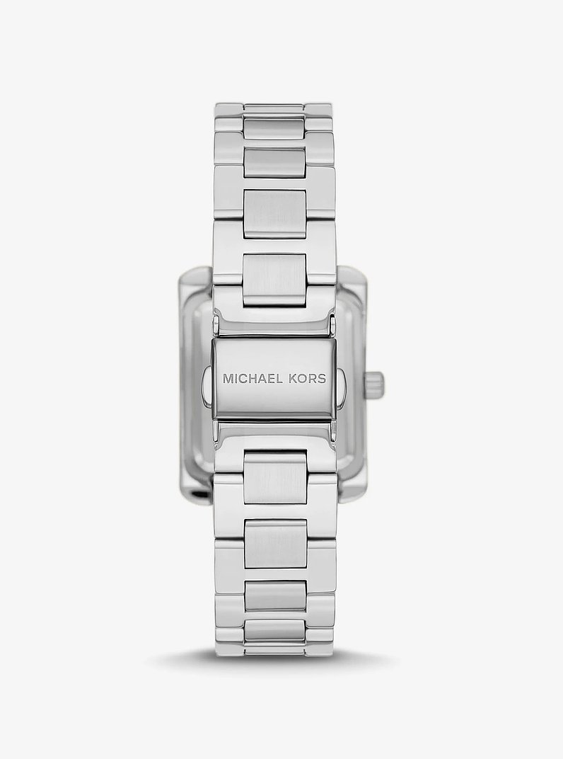 Mini Emery Pav&eacute; Silver-Tone Watch in SILVER | Michael Kors