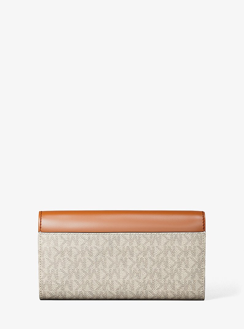 Jet Set Travel Large Signature Envelope Wallet in VANILLA | Michael Kors