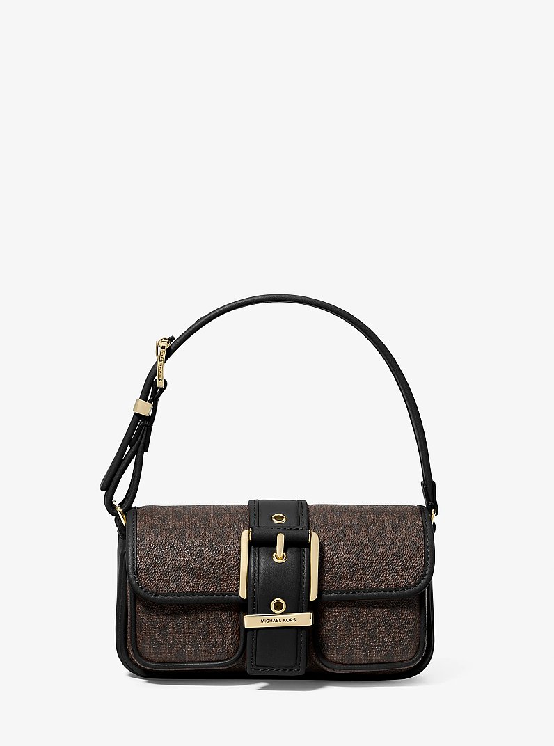 Colby Extra-Small Signature Logo Shoulder Bag in BROWN/BLK | Michael Kors
