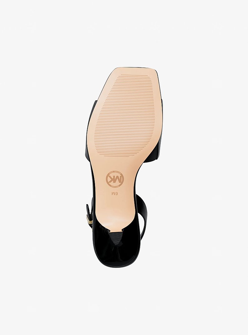 Merrie Kitten Heel Sandal in BLACK | Michael Kors
