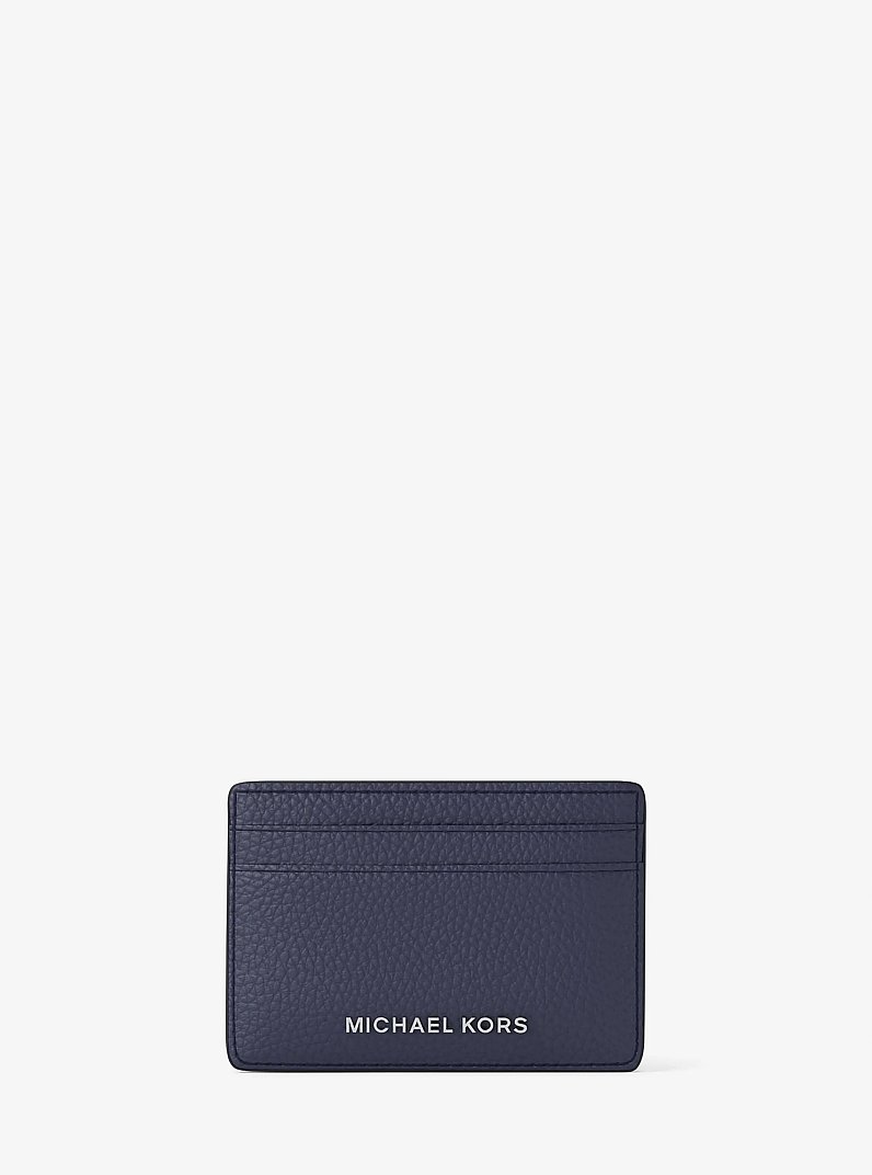 Pebbled Leather Card Case in DRESS BLUES | Michael Kors