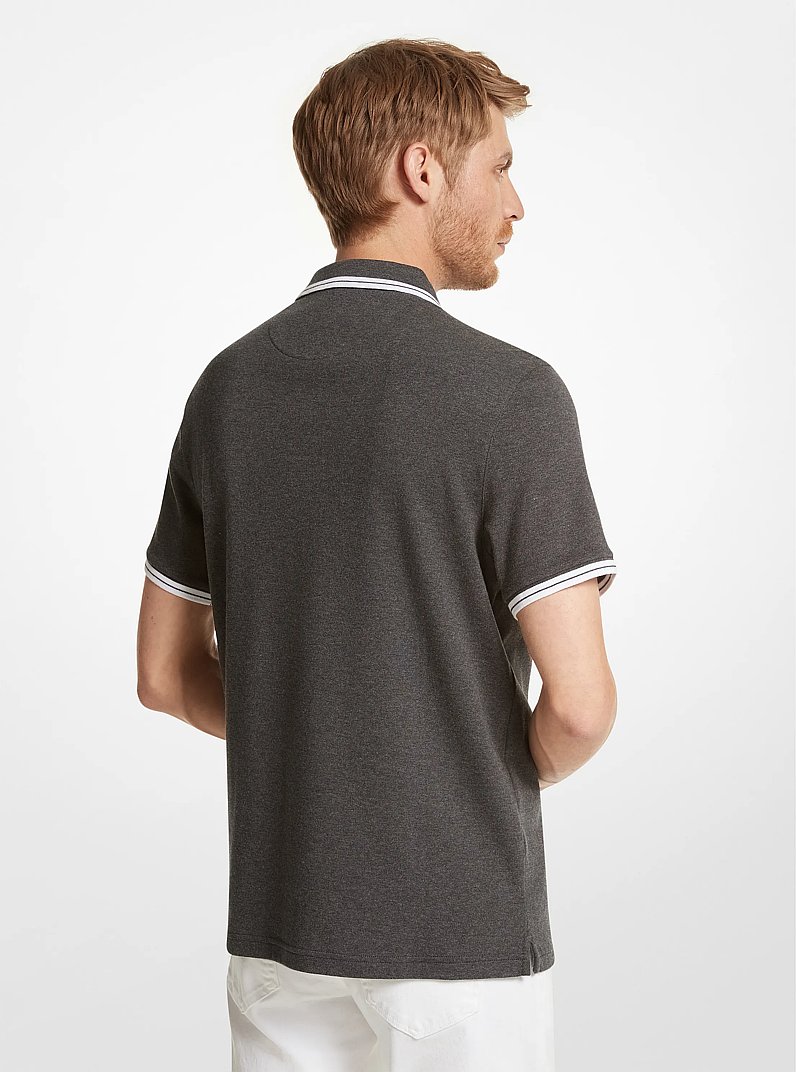 Greenwich Cotton Polo Shirt in CHARCOAL | Michael Kors