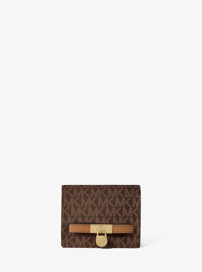 Brieftasche Hamilton Moderne Small mit Signature-Logomuster in BRN/EICHELBR | Michael Kors