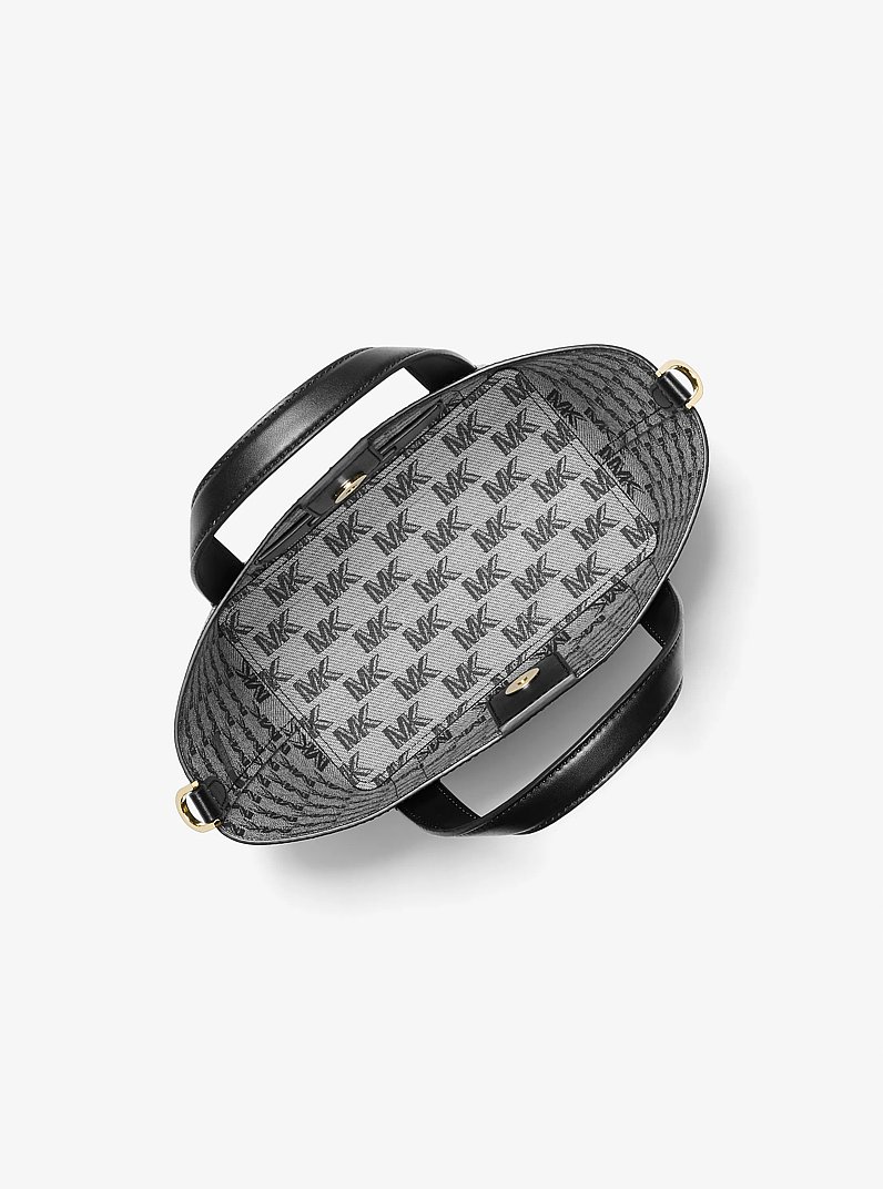 Hadleigh Small Leather Messenger Tote Bag