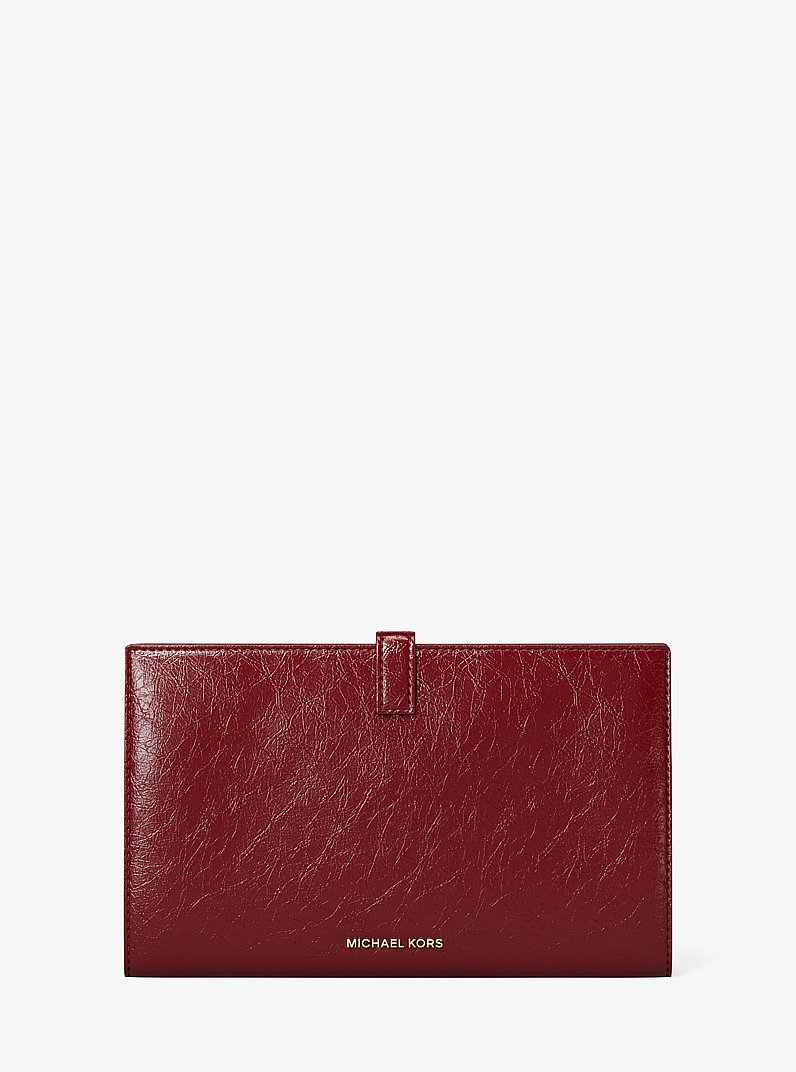 Jet Set Travel Large Wallet in DEEP RED | Michael Kors