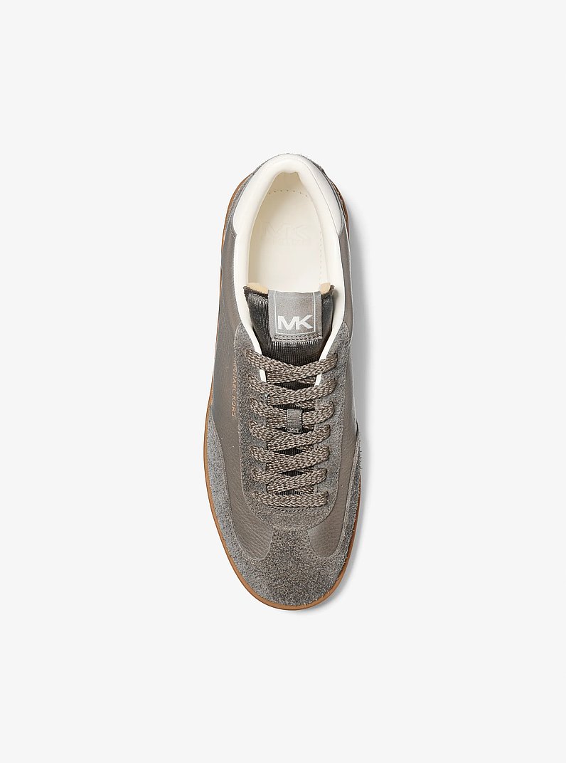 Wilton Leather and Suede Sneaker in QUARRY GREY | Michael Kors