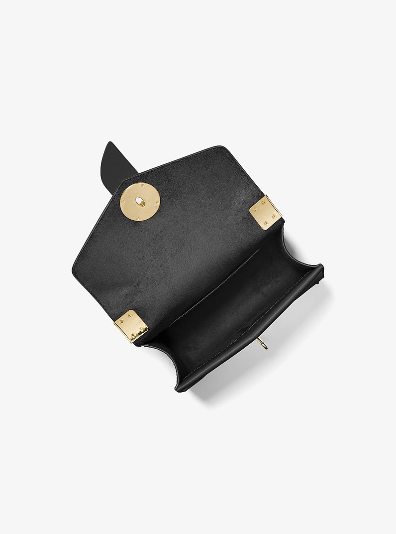 Greenwich Small Saffiano Leather Crossbody Bag in BLACK | Michael Kors