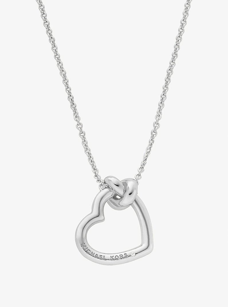 Knotted Heart Necklace in SILVER | Michael Kors