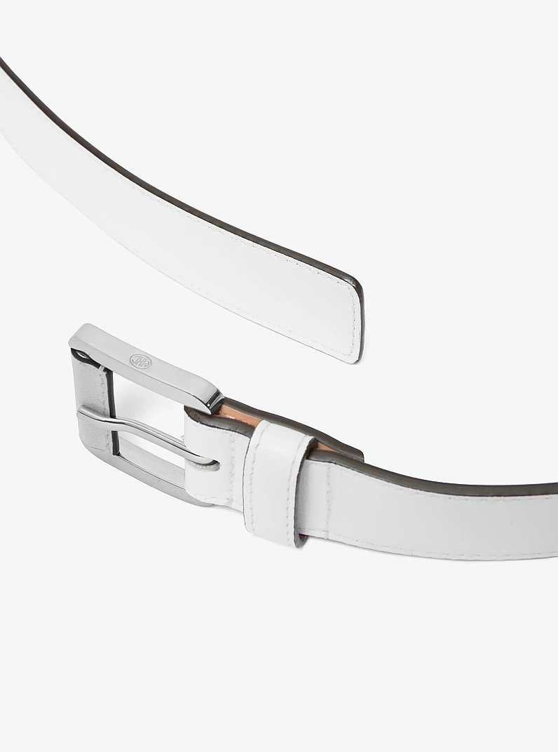 Jodi Leather Waist Belt in OPTIC WHITE | Michael Kors