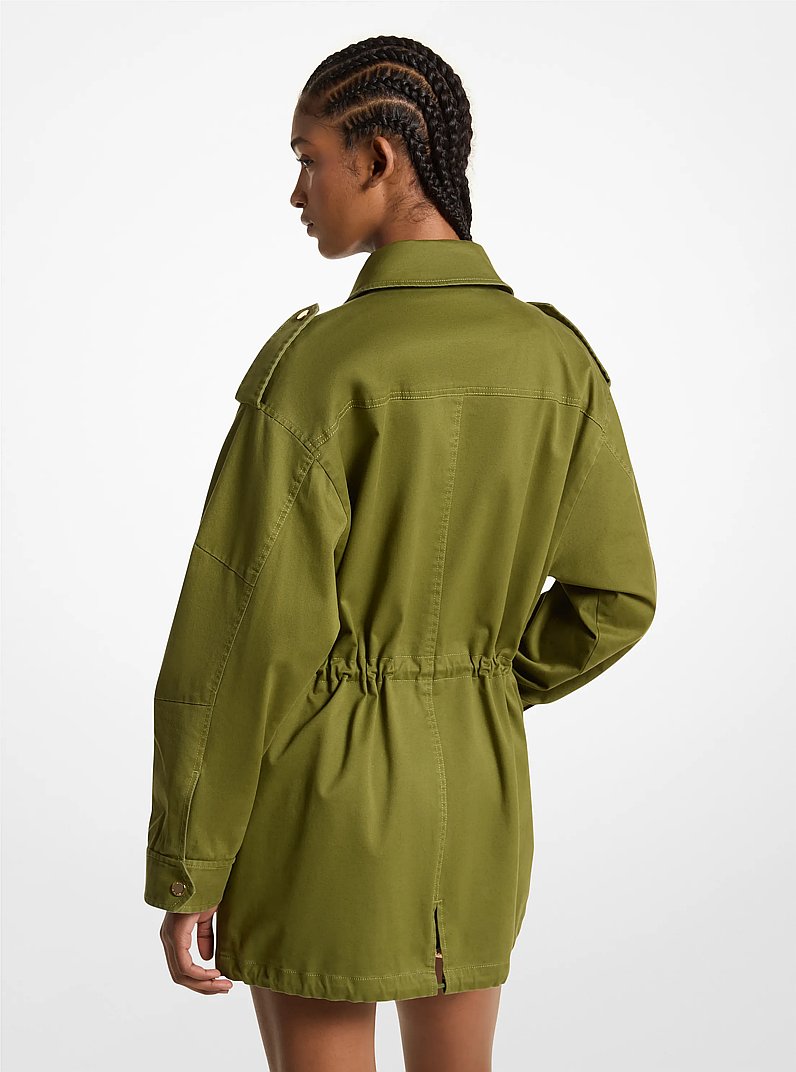 Stretch Organic Cotton Anorak in EVERGREEN | Michael Kors