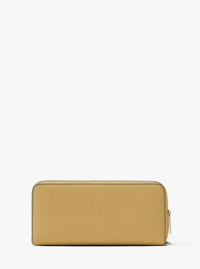 Jet Set Travel Large Pebbled Leather Wristlet in HONEY | Michael Kors