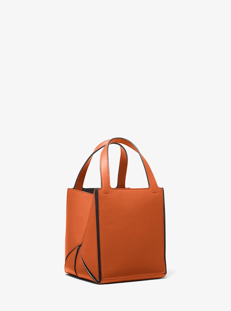 Jordi Small Leather Tote Bag in ORANGE PUNCH | Michael Kors