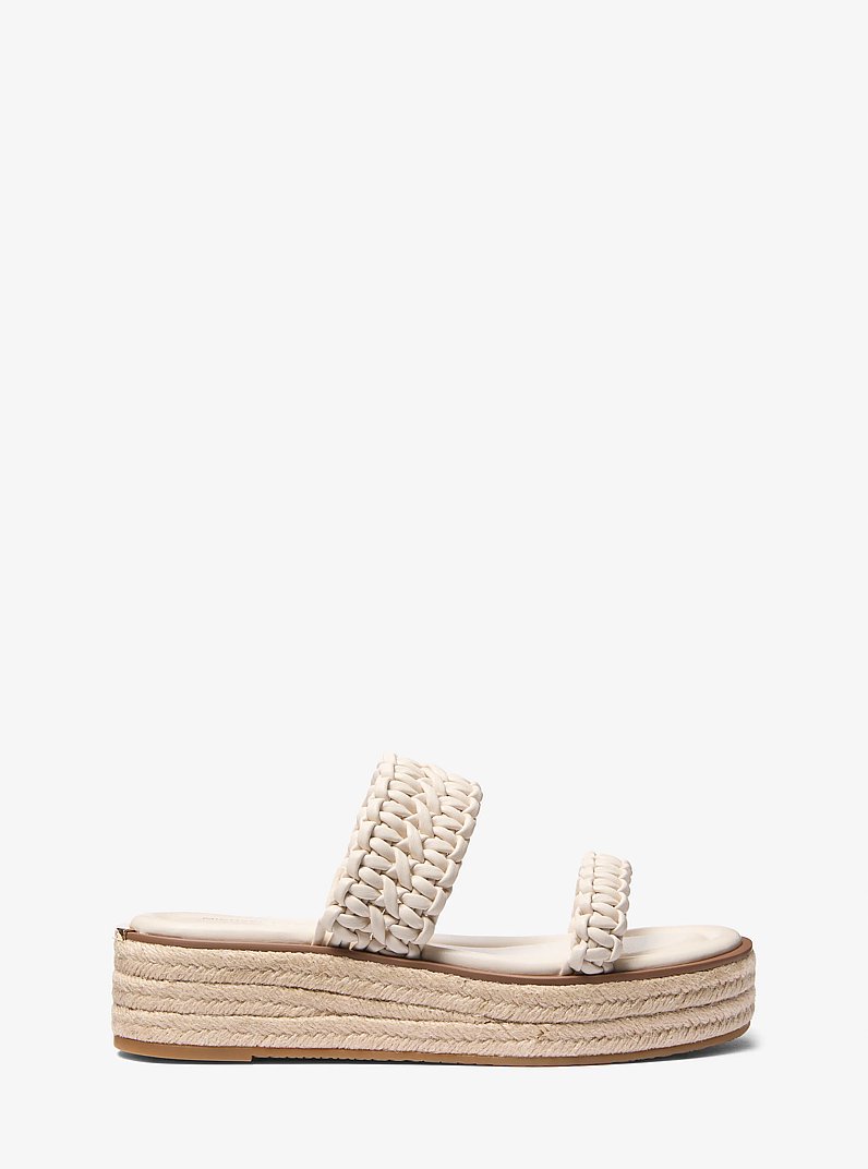 Sandale &agrave; enfiler Audrina tress&eacute;e in CR&Egrave;ME L&Eacute;GER | Michael Kors