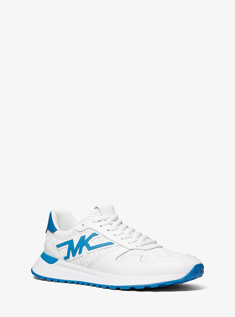 Dax Logo and Leather Trainer