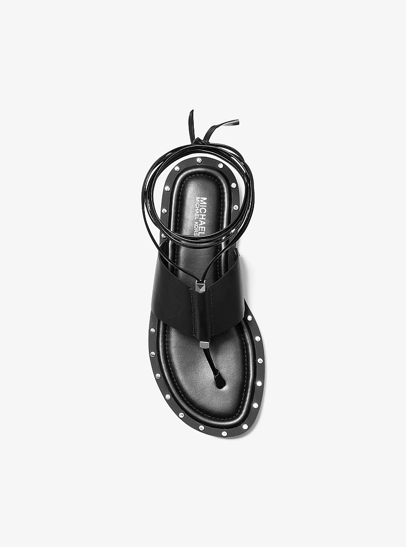 Sandalia Jagger de piel con cordones in NEGRO | Michael Kors