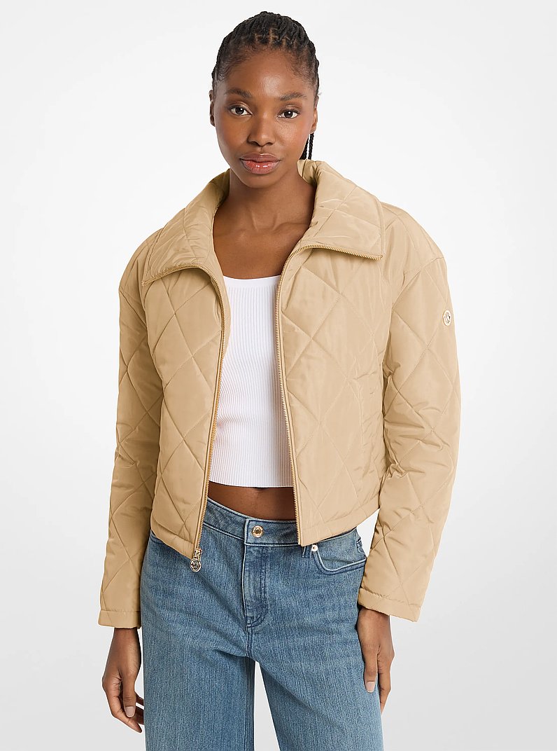 Chaqueta corta acolchada in CAQUI | Michael Kors