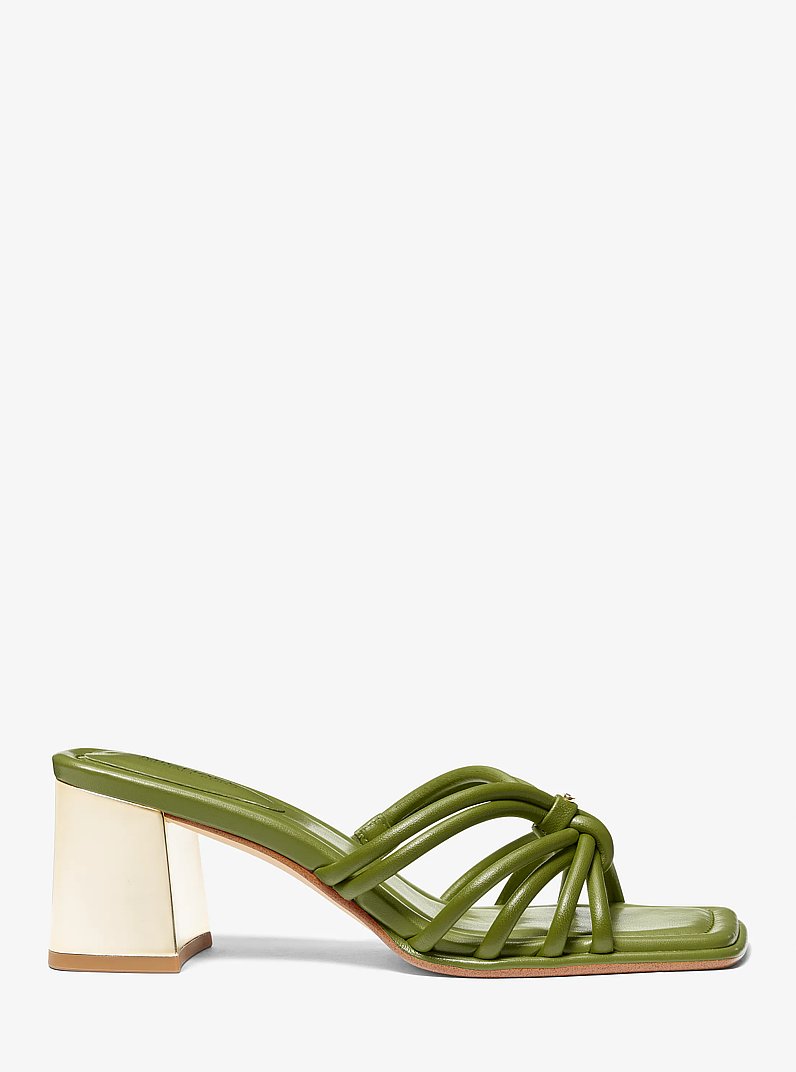 Astra Leather Mule in SMOKEY OLIVE | Michael Kors
