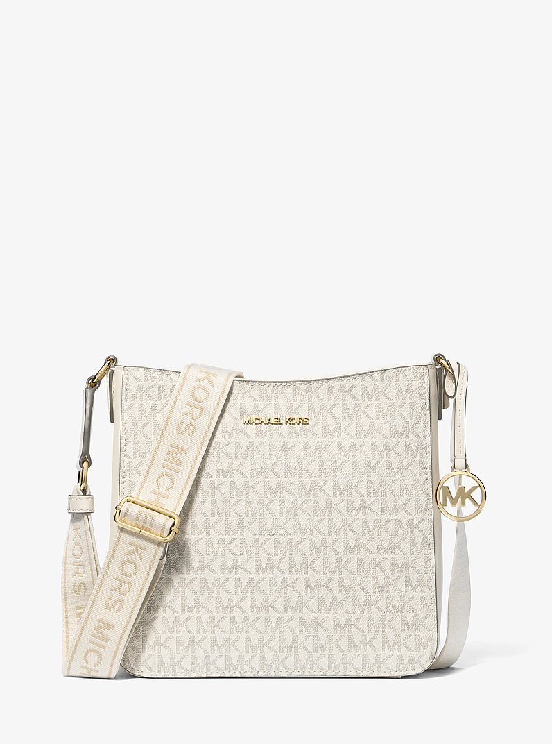 Jet Set Travel Small Signature Logo Messenger Bag in LT CRM MULTI | Michael Kors