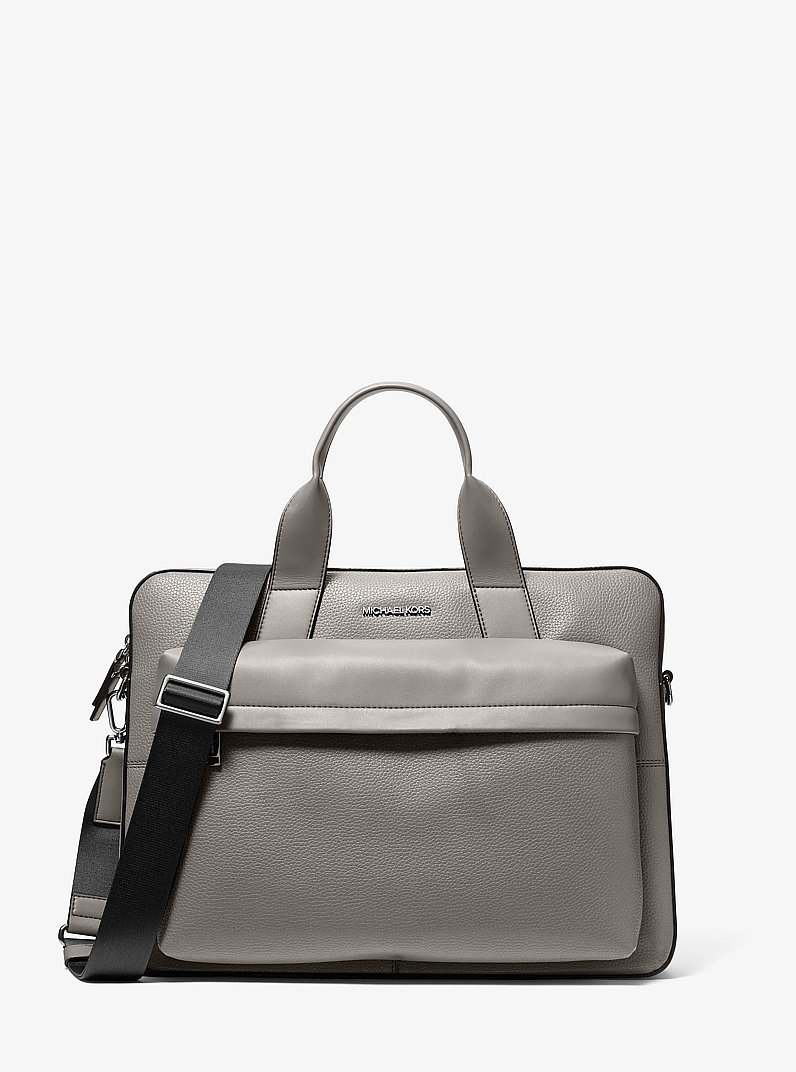 Mallette Pacey avec poche de taille moyenne en cuir grain&eacute; in GRIS PERLE | Michael Kors