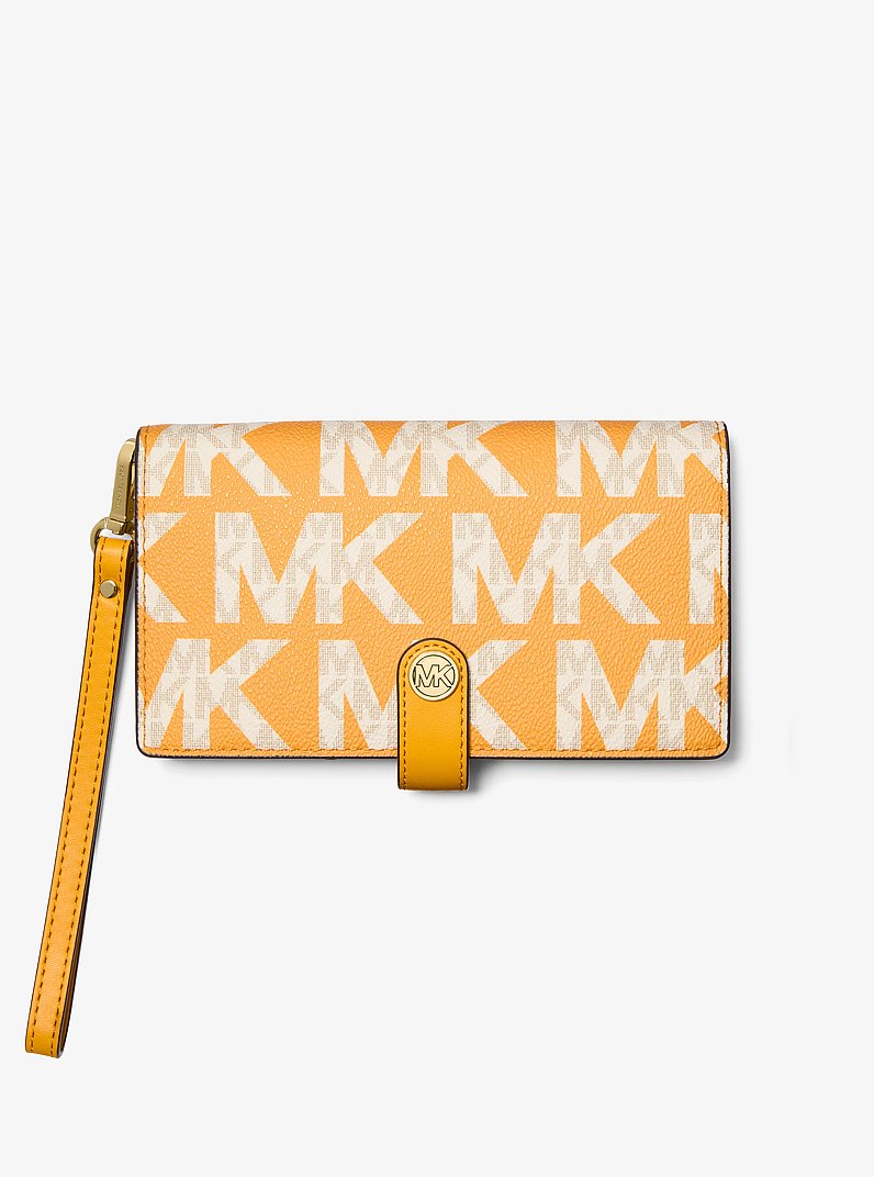 Jet Set Small Graphic Logo Smartphone Wristlet in SUN MULTI | Michael Kors