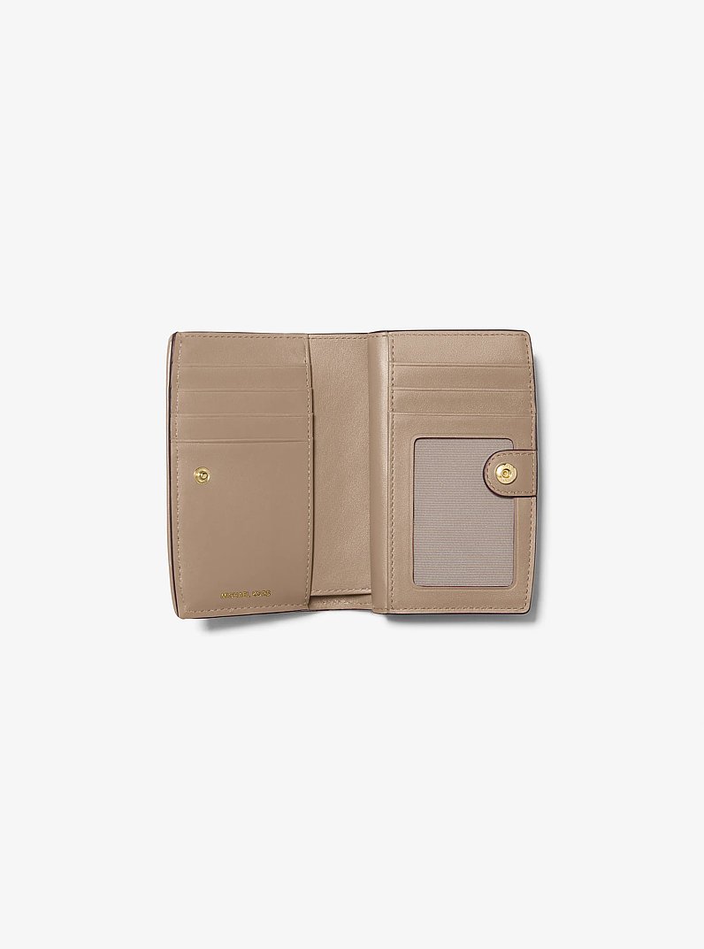 Bryant Medium Logo Jacquard Wallet in BIRCH | Michael Kors