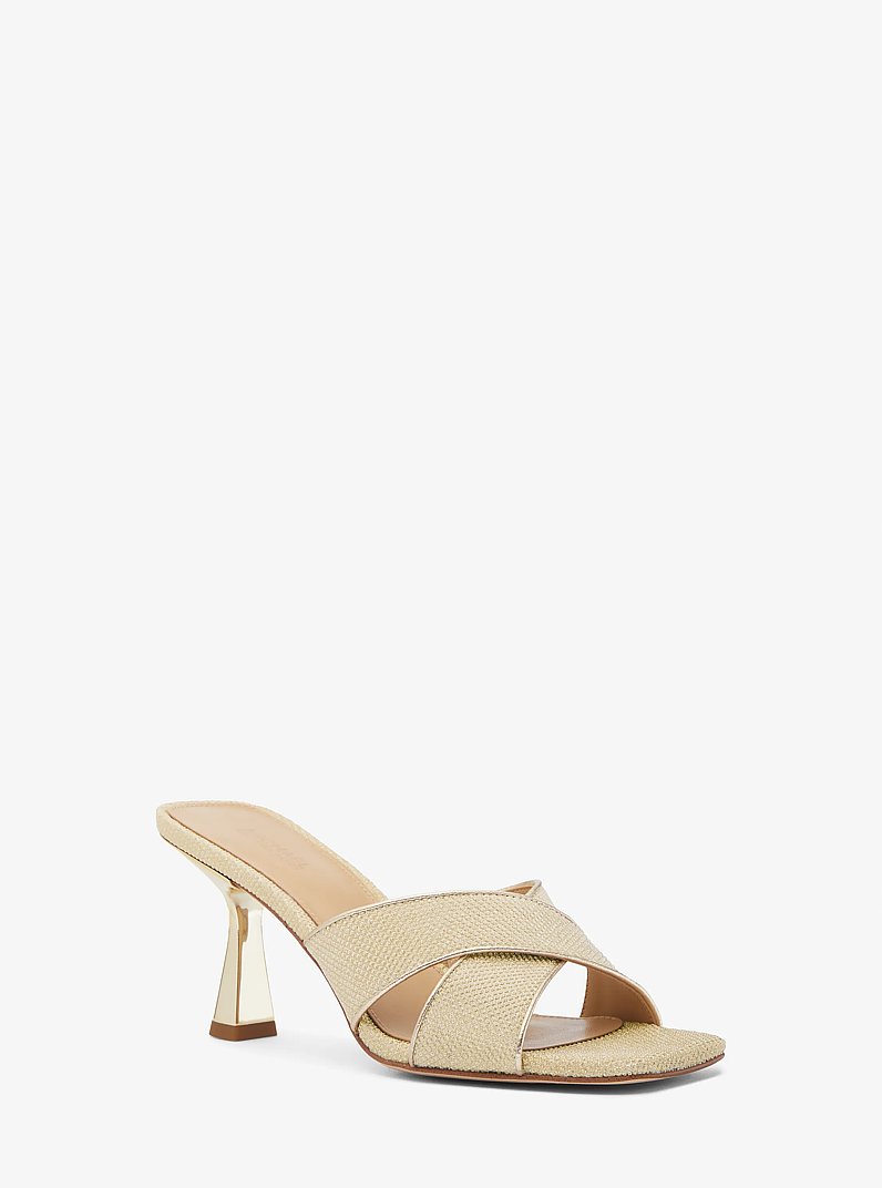 Clara Glitter Chain-Mesh Mule