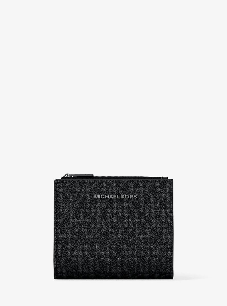 Hudson Signature Logo Wallet in BLACK | Michael Kors