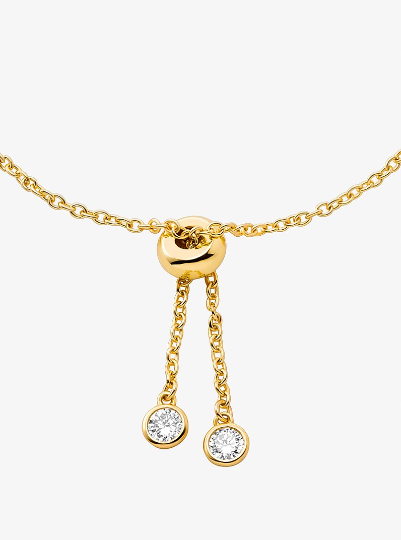 Bracciale con cursore in argento sterling con placcatura in metallo prezioso in ORO | Michael Kors