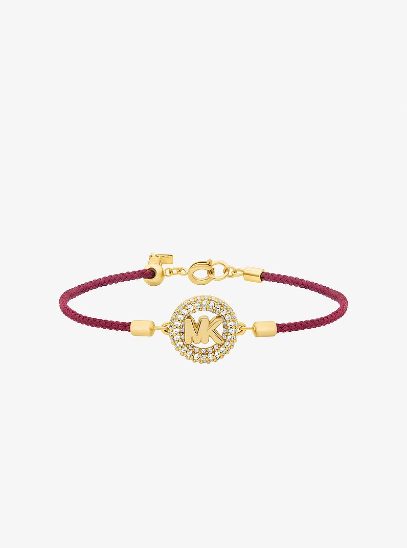 Pav&eacute; MK Pop Charm Cord Bracelet in GARNET | Michael Kors