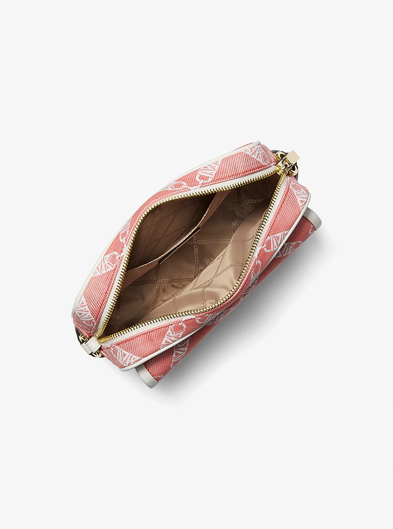 Parker Medium Empire Logo Jacquard Crossbody Bag in SPICED CORAL | Michael Kors