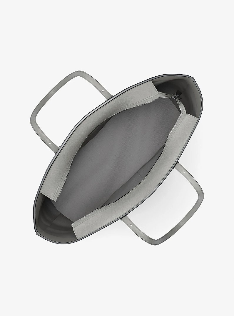 Borsa tote Quinn grande in pelle martellata in GRIGIO MINERALE | Michael Kors