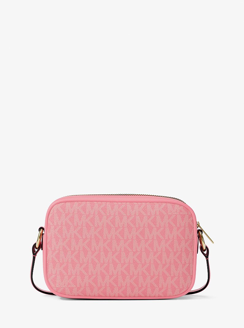 Jet Set Small Signature Logo Camera Crossbody Bag in CARNATION | Michael Kors