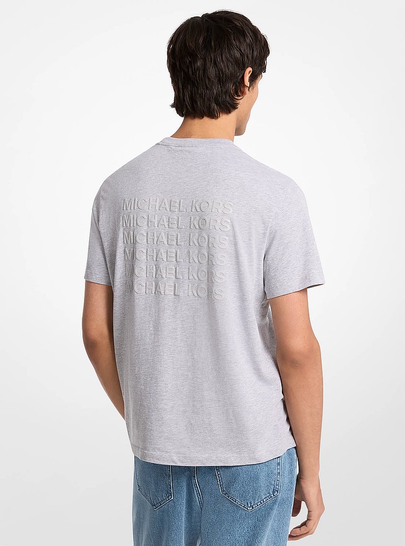 Graphic Logo Cotton T-Shirt in HEATHER GREY | Michael Kors