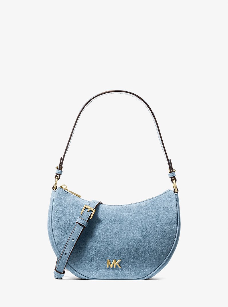 Kyla Small Suede Convertible Pochette in CHAMBRAY | Michael Kors